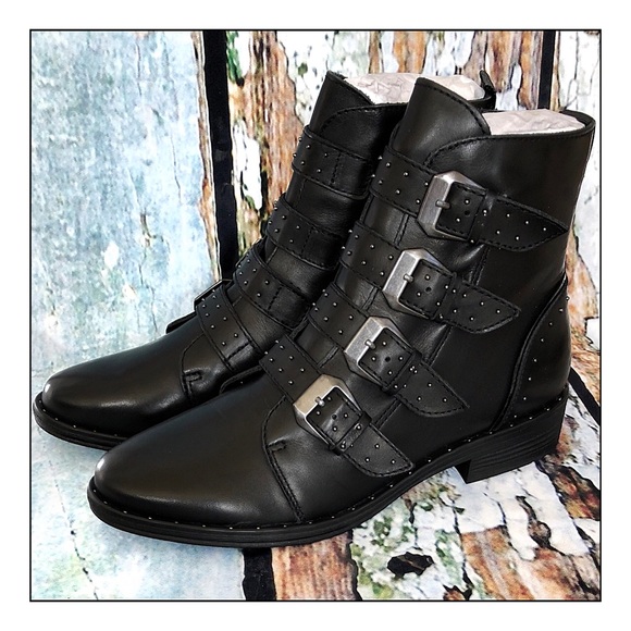 Steve Madden Shoes - Steve Madden Leather Pursue Studded Moto Boots